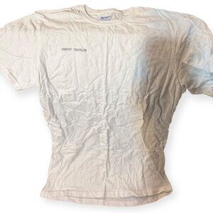 Harvey Traveler Basic Logo T‑Shirt – Cream/Off‑White – Like New – Multiple Sizes
